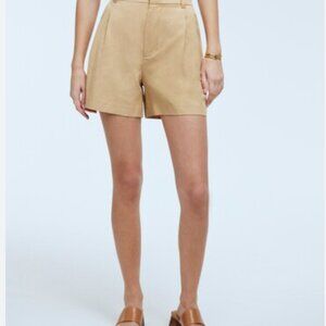 NWT Madewell Tan Pleated Harlow Trouser Shorts